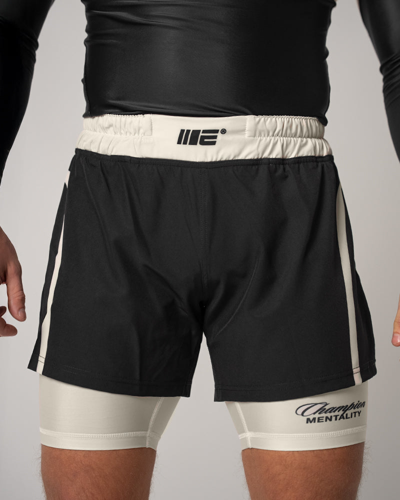 Shorts híbridos 2 em 1 Invictus (preto)